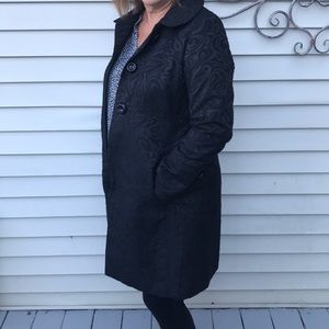 INC Black Patterned Women’s Coat